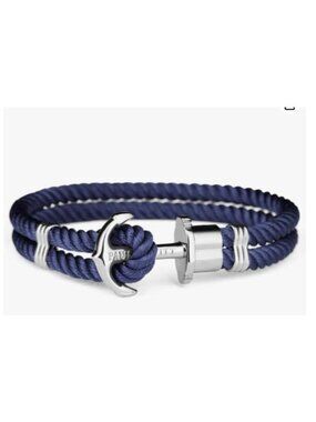 New PAUL HEWITT Anchor Bracelet for Men Nylon (Navy Blue)